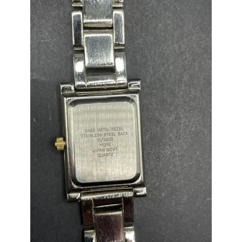 Anne Klein Women's 10/1409 Silver Dial Gold Accented Quartz Watch 21.5mm 6.5